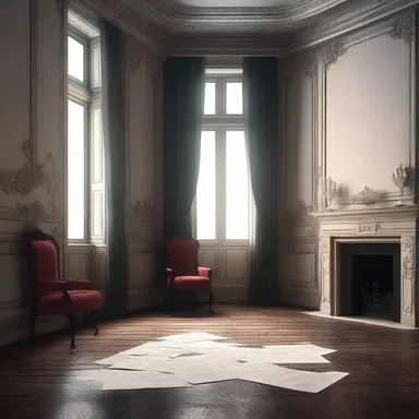 In the eerie old mansion, the protagonist discovers a mysterious love letter written decades ago, filled with chilling confessions and haunting expressions of affection.