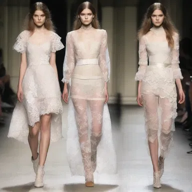 The fashion designer showcased a collection inspired by vintage love letters, incorporating delicate lace and romantic motifs into the garments.