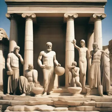 The sophisticated rituals of the ancient Greeks were deeply rooted in their religious beliefs.