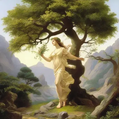 In Greek mythology, the nymph Daphne transformed into a papery tree to escape the advances of the god Apollo.