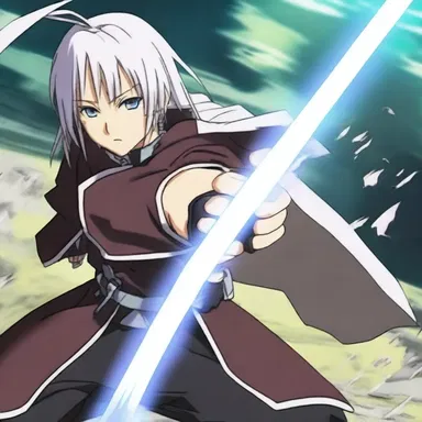 In the anime series, the protagonist possesses the power to create papery weapons from thin air to defend against evil forces.