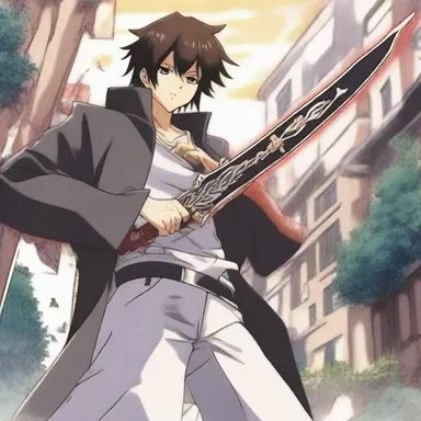 In the anime series, the protagonist possesses the power to create papery weapons from thin air to defend against evil forces.