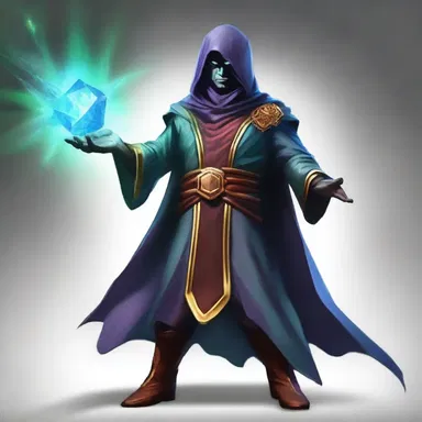 The protagonist possessed a calcitic crystal, which bestowed him with extraordinary powers.