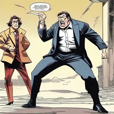 In a dramatic scene, the protagonist defiantly shouted, 'No!' in response to the villain's ultimatum.
