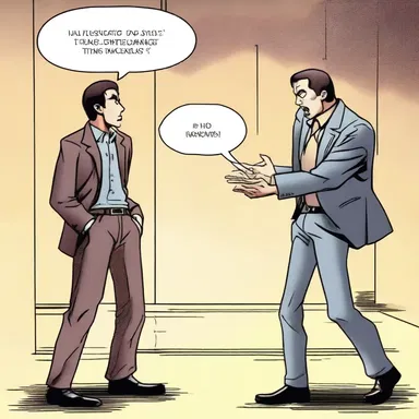 In a dramatic scene, the protagonist defiantly shouted, 'No!' in response to the villain's ultimatum.