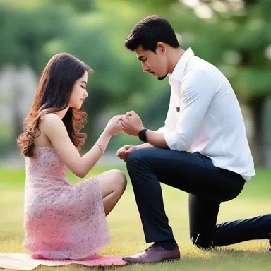 She gently declined his proposal with a heartfelt 'no', breaking his heart but staying true to herself.