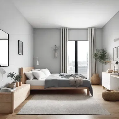 The minimalist design of the room left no room for unnecessary clutter.
