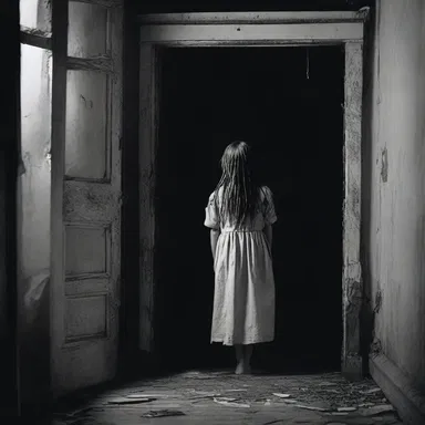 A sense of dread washed over her as she realized there was no escape from the haunted house.