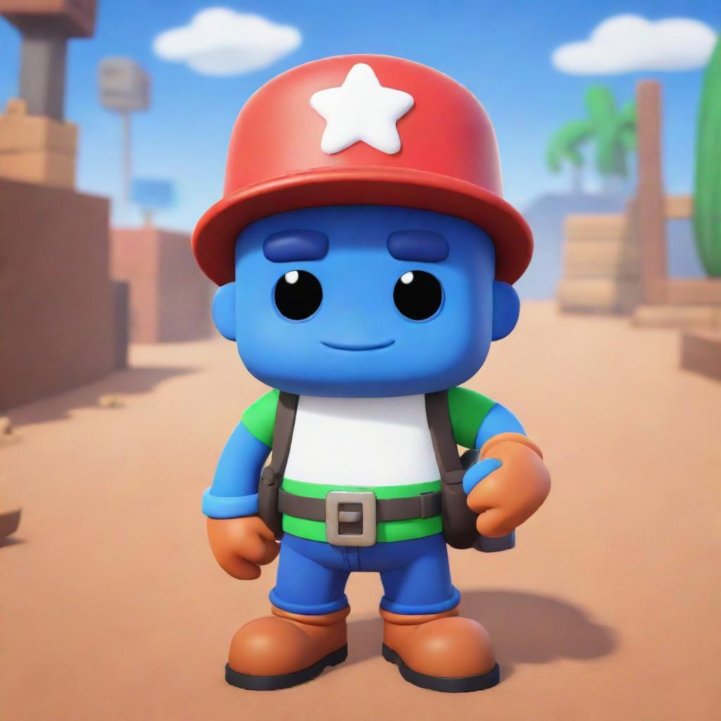 Un personaje único de Brawl Stars llamado Gus con detalles coloridos y llamativos que lo hacen destacar en la batalla.