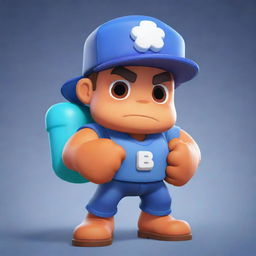 Un personaje único de Brawl Stars llamado Gus con detalles coloridos y llamativos que lo hacen destacar en la batalla.