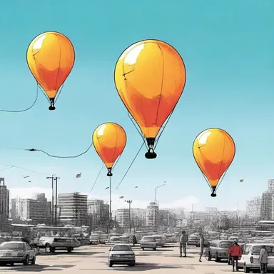 In the dystopian science fiction novel, the surveillance state used advanced kite balloons equipped with high-tech cameras to monitor the citizens.