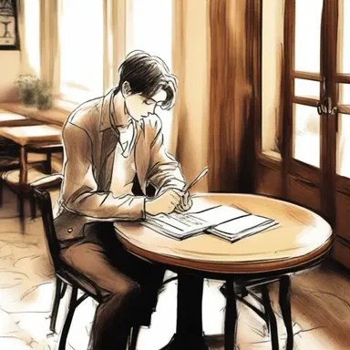 In the small café, he pulled out his jotter as he began to pen a heartfelt love letter to his beloved.