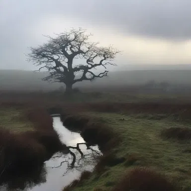 The matutinal mist settled over the moors, setting the eerie atmosphere for the gothic novel.