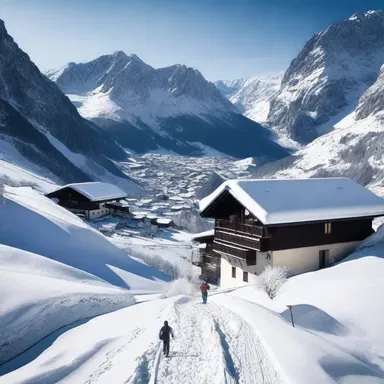 In the novel set in the Alps, the protagonist would often schuss through the picturesque slopes as a form of escape.