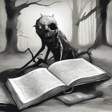 As part of the horror literature course, the students delved into the school text filled with spine-chilling tales and supernatural creatures.