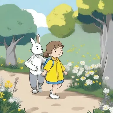 In the cartoon, the characters walked past an oleaster bush with silver-white twigs and yellow flowers.