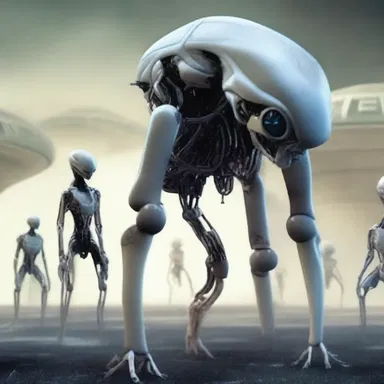 In the science fiction novel, humans and aliens engage in crossbreeding to create a new hybrid species.