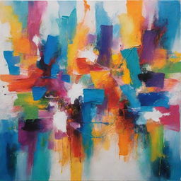 Abstract expressionist art with vibrant colors representing creativity in a splash of hues and tones