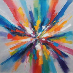 Abstract expressionist art with vibrant colors representing creativity in a splash of hues and tones