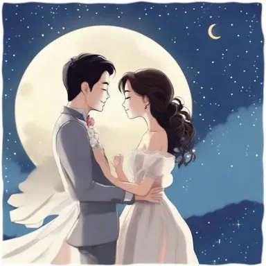 They jokingly declared their love for each other under the moonlight.