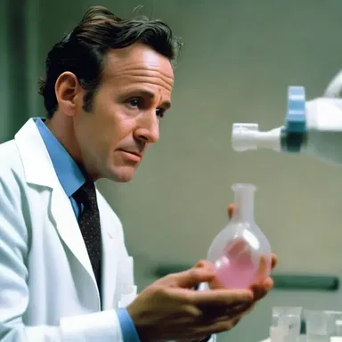 The movie protagonist is a scientist who invents a groundbreaking method of artificial insemination, leading to unexpected consequences.