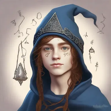 In the magical realm of Eldoria, the young wizard wore a toboggan cap adorned with mystical runes.