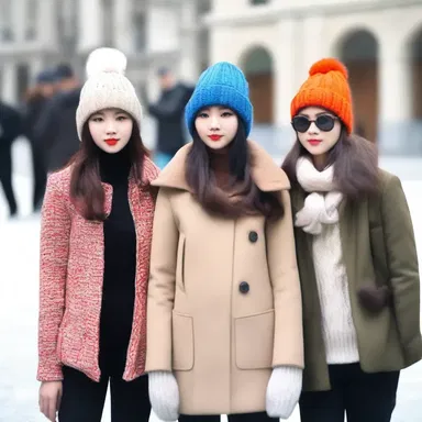 The trendy fashionistas in the city were all seen wearing stylish toboggan caps to complete their winter outfits.
