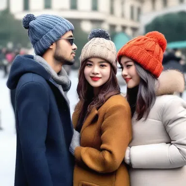 The trendy fashionistas in the city were all seen wearing stylish toboggan caps to complete their winter outfits.