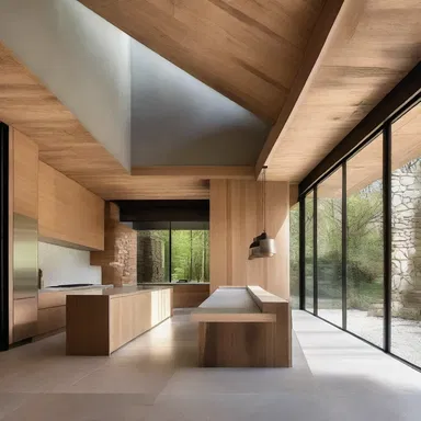 The architect cleverly utilized the juxtaposition of sleek, modern elements against rustic, traditional materials in the design of the house.