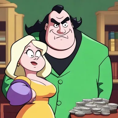 In the latest episode of the popular cartoon show, the main character owes a significant amount of money to the villain.