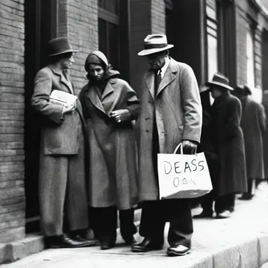 During the Great Depression, many people were unable to pay their debts and owed money to banks and creditors.