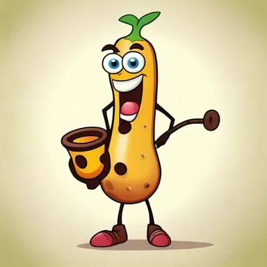 The cartoon character played the clarinet made from granadilla wood.
