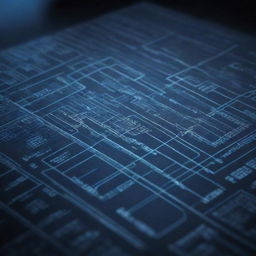 A sophisticated process chart filled to the brim with data against a high-tech background with digital circuit designs and cutting-edge technology motifs.