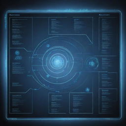 A sophisticated process chart filled to the brim with data against a high-tech background with digital circuit designs and cutting-edge technology motifs.