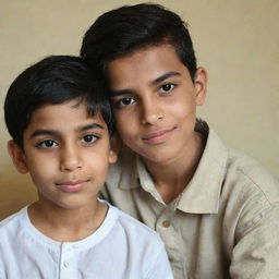 An image of a Muslim boy named Sahil and a girl named Tabassum. Tabassum has a distinct cut on her left eyebrow.