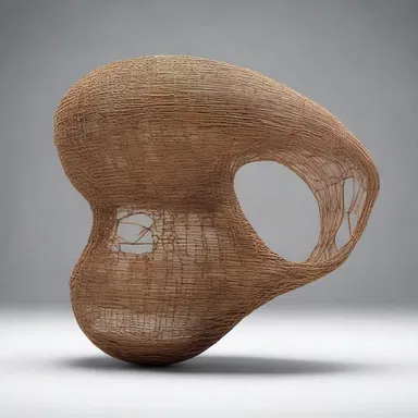 The artist created a beautiful sculpture using wicker as the primary material.