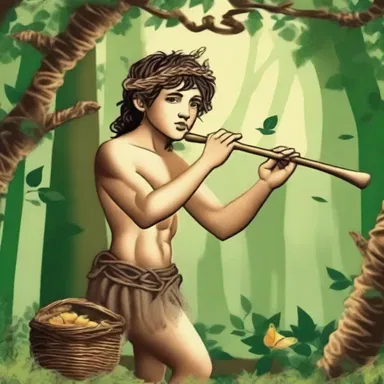 According to Greek mythology, Pan, the god of nature, crafted a magical flute with wicker branches to charm woodland creatures.