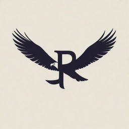 A monogram design merging an eagle soaring in flight with the letter P.