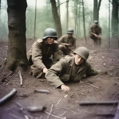 During World War II, soldiers often used the strategy of lying in wait to ambush enemy forces.