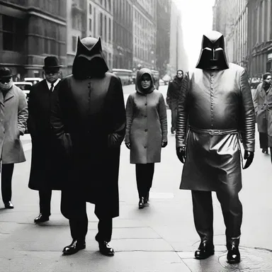 The villain's indiscernible disguise allowed them to blend in among the unknowing citizens of the city.