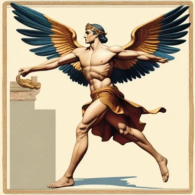 In Greek mythology, Hermes wore winged sandals with golden pads to enhance his agility and speed.