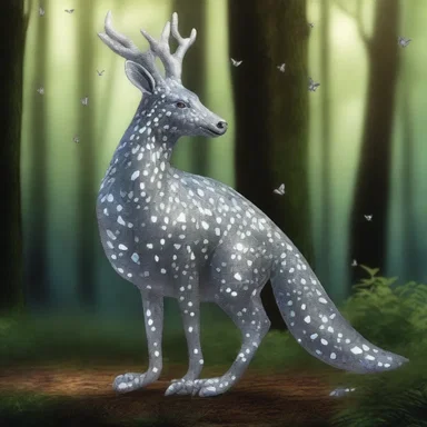 The magical creature had shimmering silver pads on its feet that allowed it to walk silently through the enchanted forest.