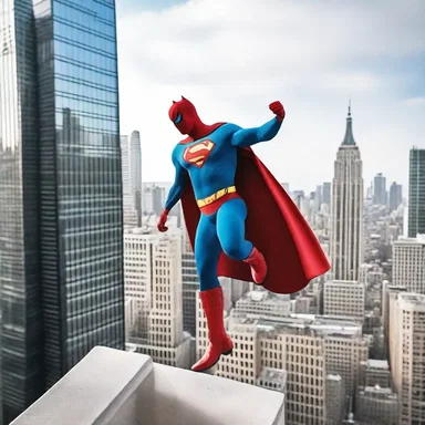 As the superhero leaped from building to building, his gravity-defying boots with shock-absorbent pads protected his feet from the impact.
