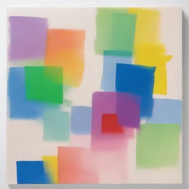 The artist used a soft pad to blend the colors seamlessly on the canvas.