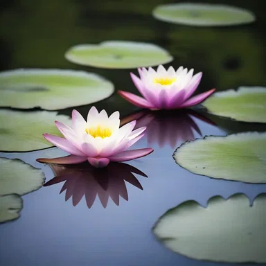 As they drifted across the serene pond, their love blossomed beneath a delicate pad of a water lily.