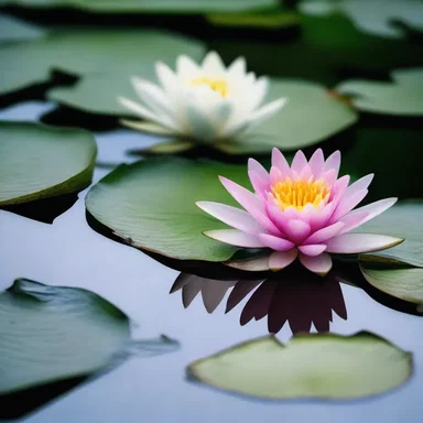 As they drifted across the serene pond, their love blossomed beneath a delicate pad of a water lily.