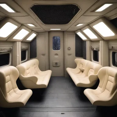 In the science fiction novel, the spaceship's walls were padded to protect the crew during interstellar travel.
