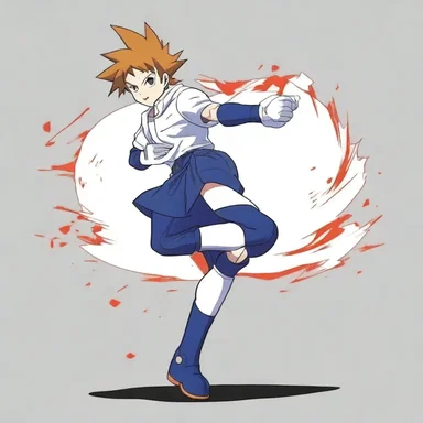 The protagonist in the anime series used padded gloves to improve their hand-to-hand combat techniques.