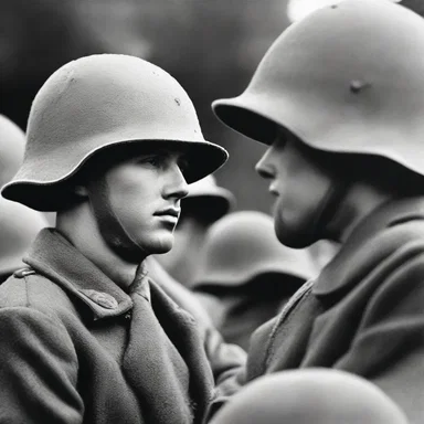 During the war, soldiers would often pad their helmets with cloth to provide extra cushioning and protection.
