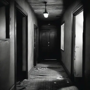 As the suspense built up, the haunted house echoed with the sound of heavy footsteps padding through the corridors.